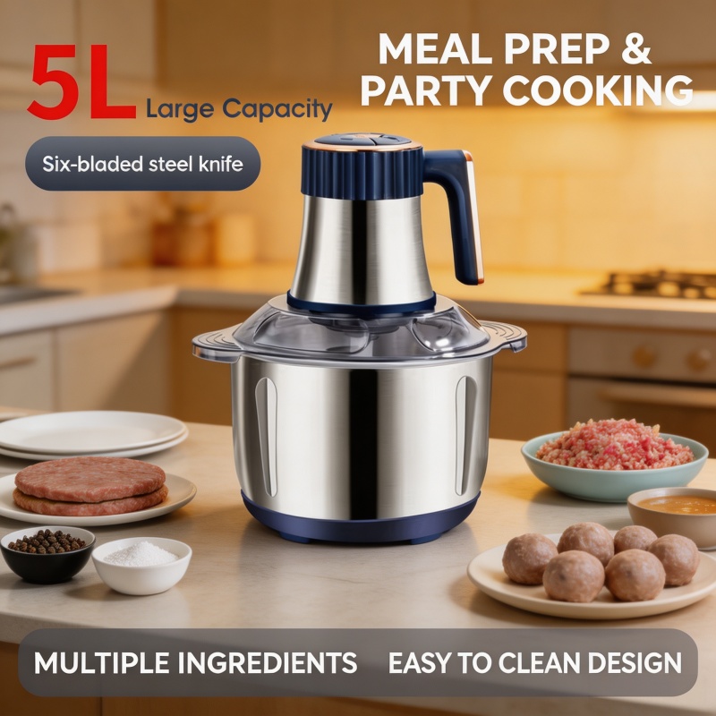 Baby Food Processor - Электрическая мясорубка 5 л из нержавеющей
