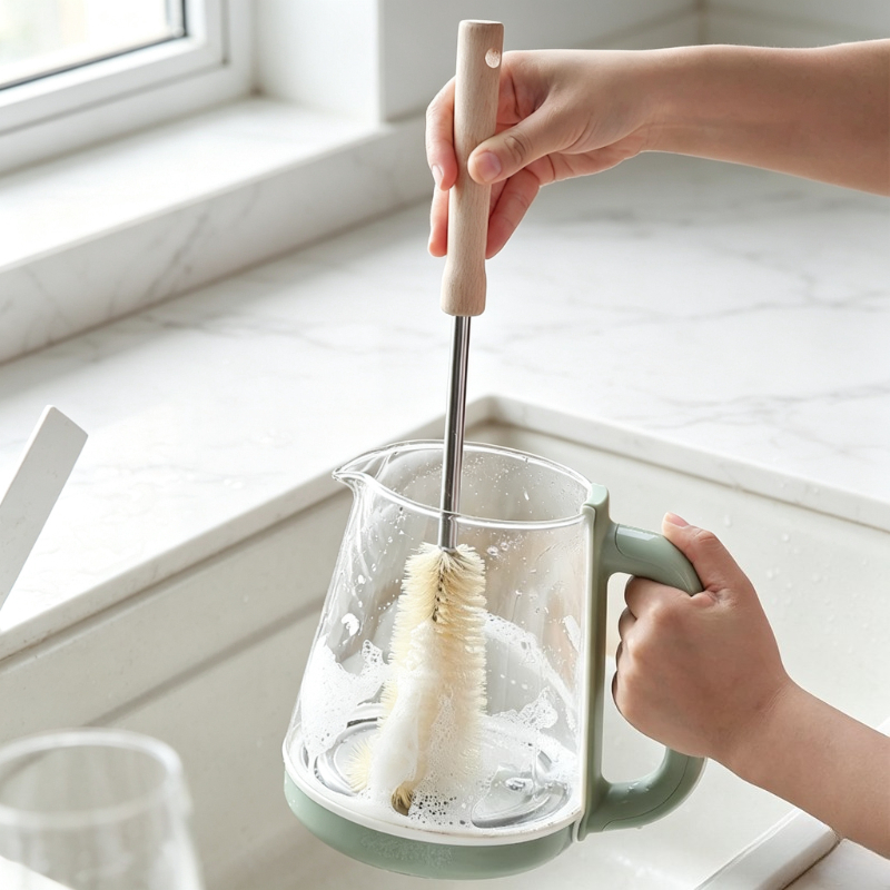 Baby Food Dispensing Spoon - Щетка для бутылочек с длинной деревянной