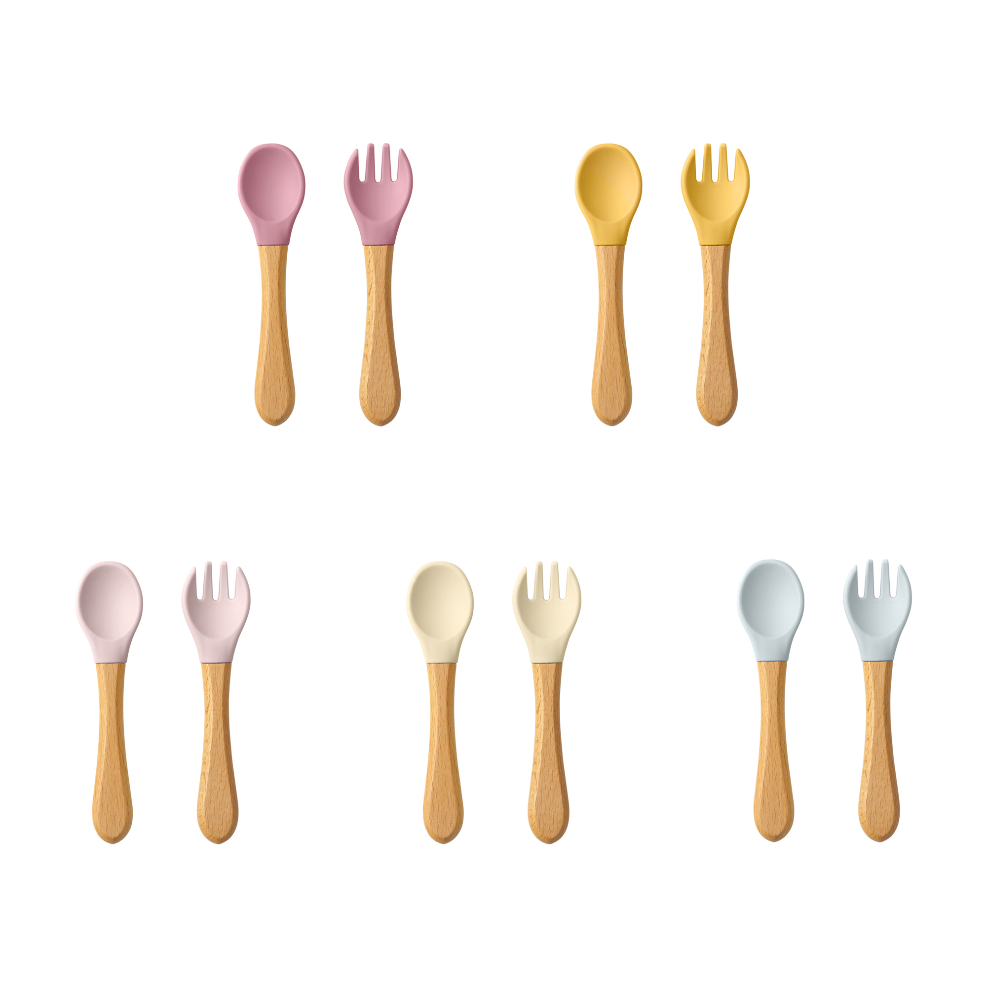 Baby Food Utensils Set - 2 шт. детские обучающие ложки, набор