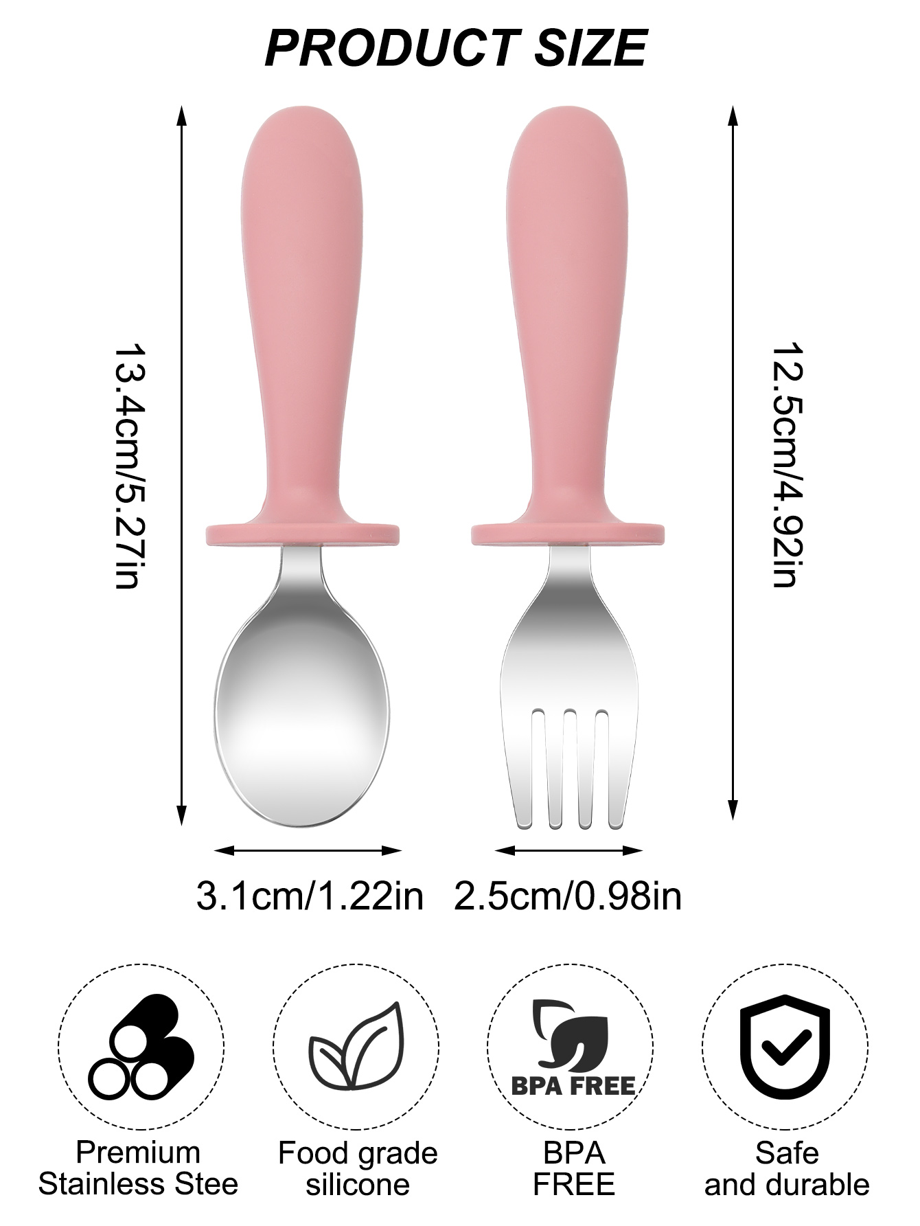 2 шт., набор вилок и ложек из  – обзор и цена Baby Food Utensils Set
