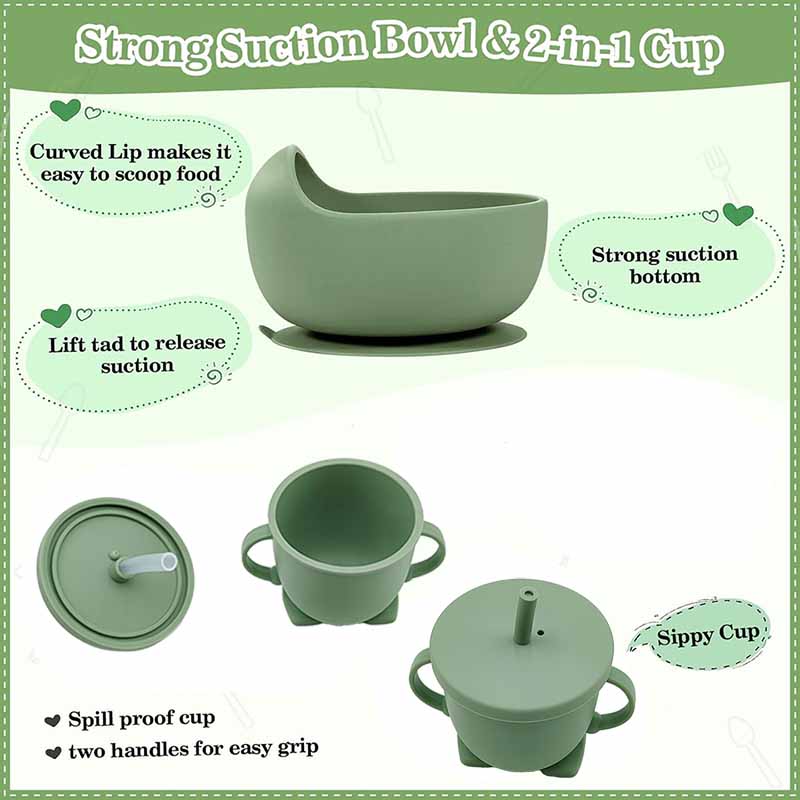 Именная тарелка для кормления  – обзор и цена Baby Food Utensils Set