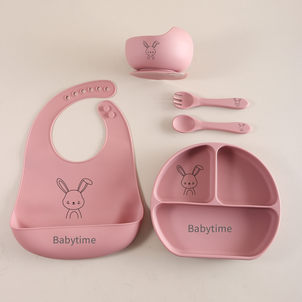Набор детской посуды с кролико – обзор и цена Baby Food Utensils Set