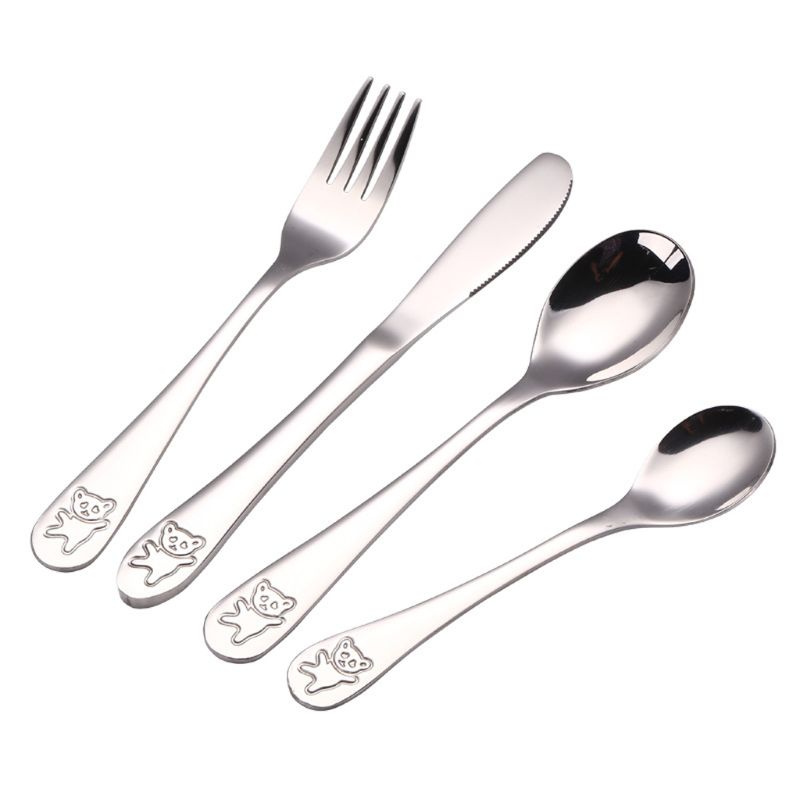 4 шт./компл., детская чайная л – обзор и цена Baby Food Utensils Set