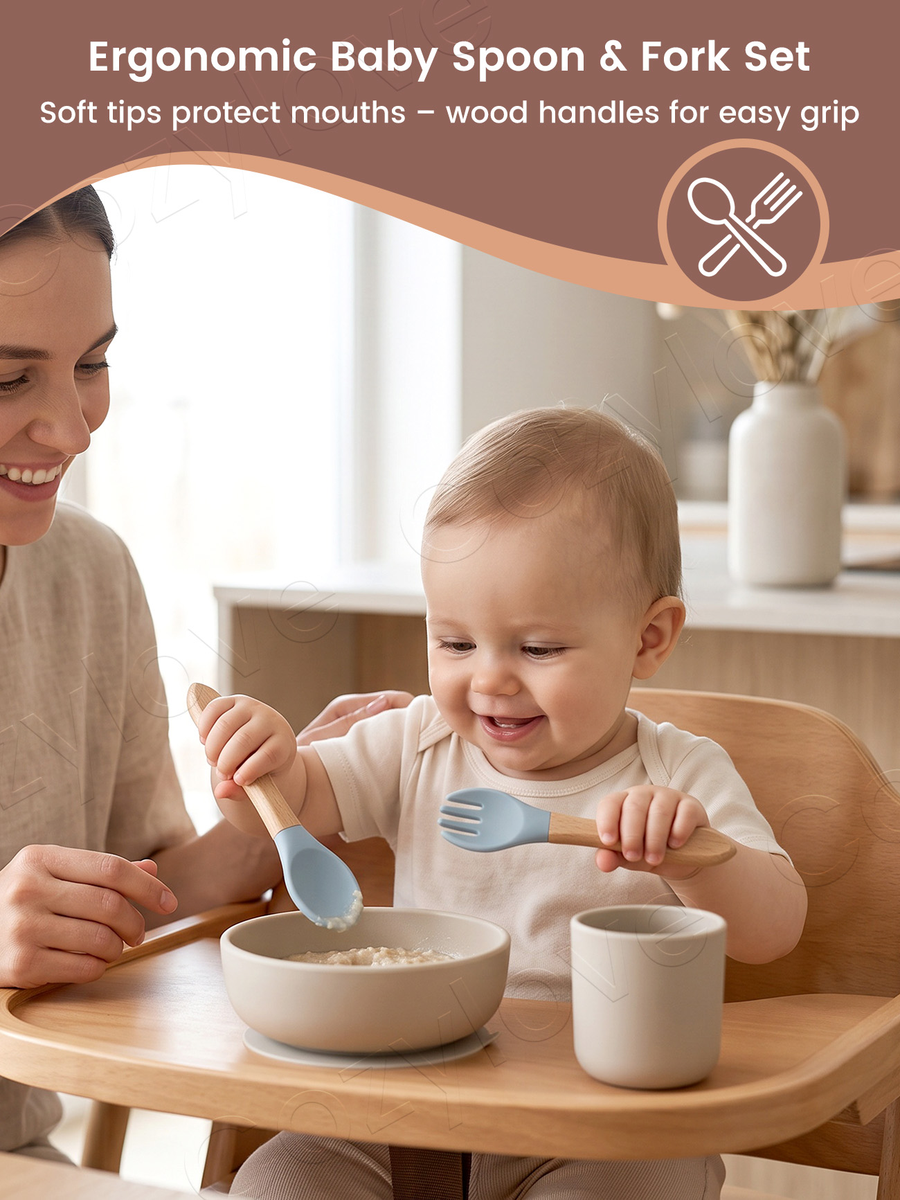 Набор детских силиконовых вило – обзор и цена Baby Food Utensils Set